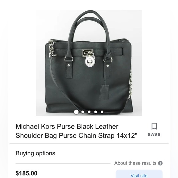 MICHAEL Michael Kors Handbags - MICHAEL KORS HAMILTON PURSE LEATHER, DROP CHAIN STRAPS & *HEART “OR”ROUND *LOCK